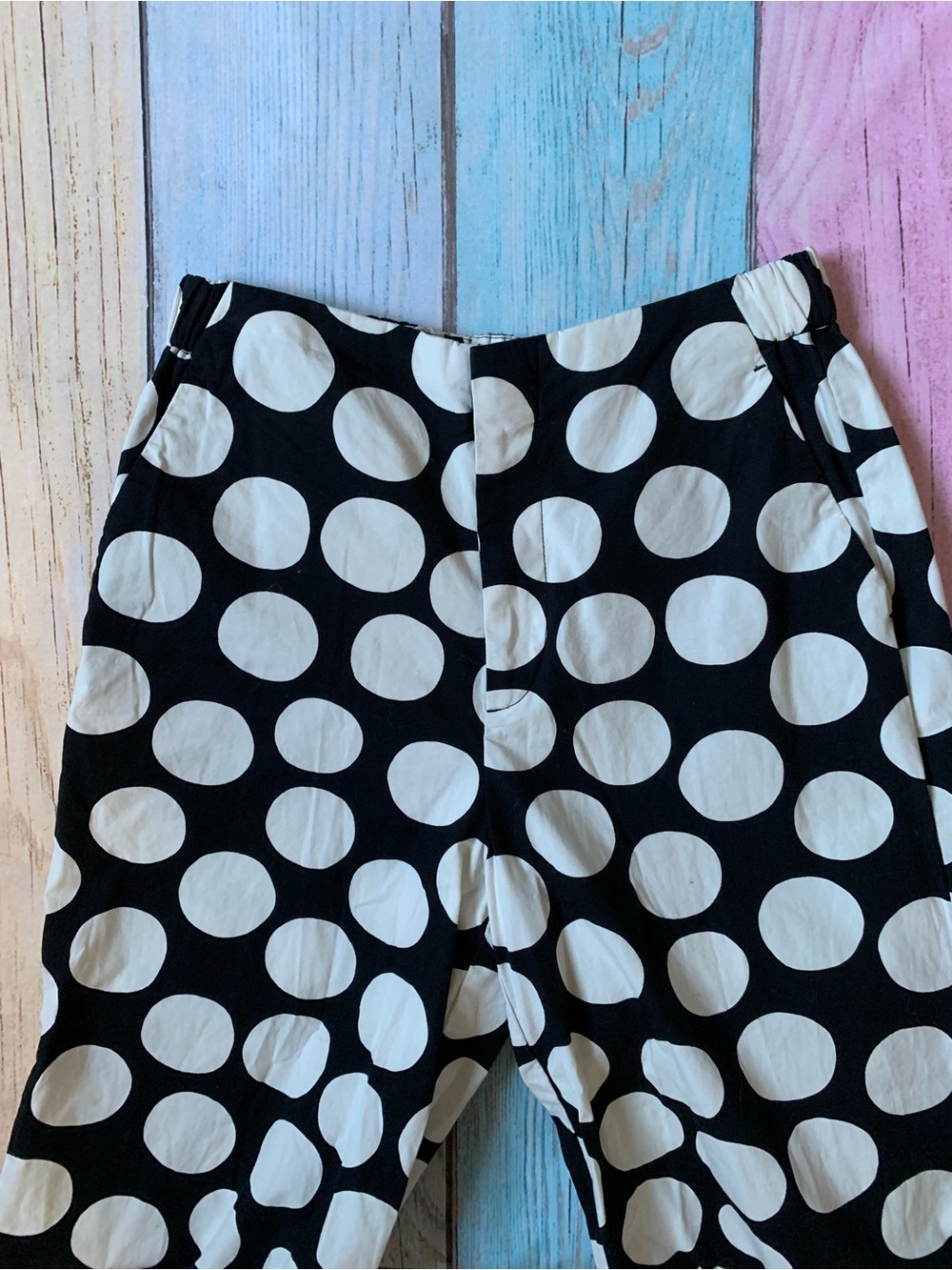Marimekko Black and White Polka Dot Cropped pants and top Set - Picture 8 of 11